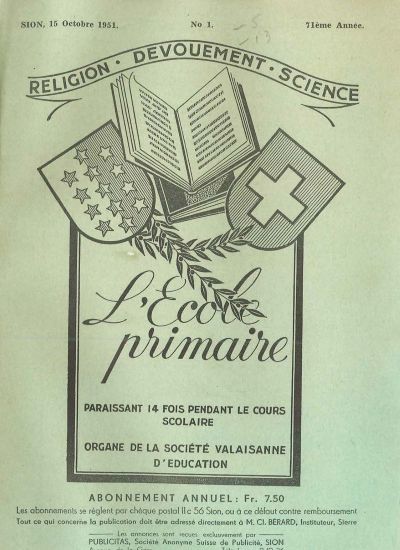 No 01 Ecole primaire 15 oct 1951