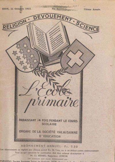 No 01 Ecole primaire 15 oct 1953