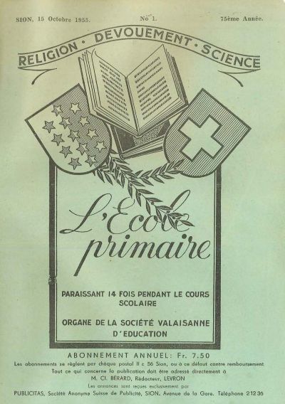 No 01 Ecole primaire 15 oct 1955