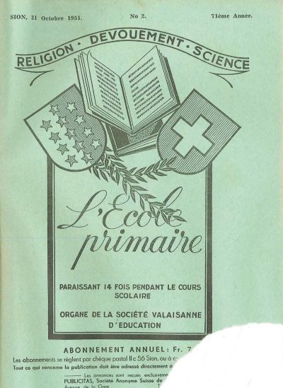 No 02 Ecole primaire 31 oct 1951