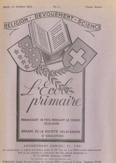 No 02 Ecole primaire 31 oct 1953