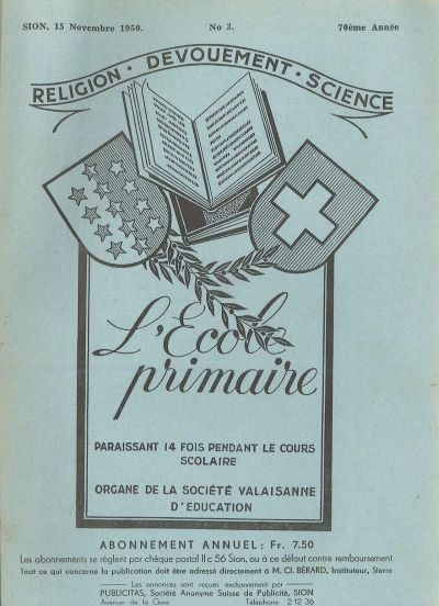 No 03 Ecole primaire 15 nov 1950