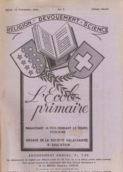 No 03 Ecole primaire 15 nov 1953