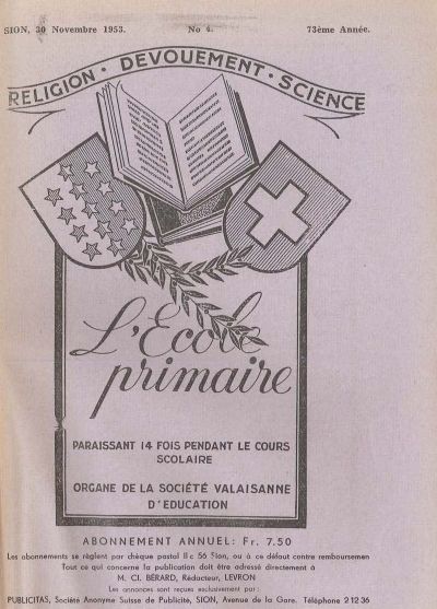 No 04 Ecole primaire 30 nov 1953