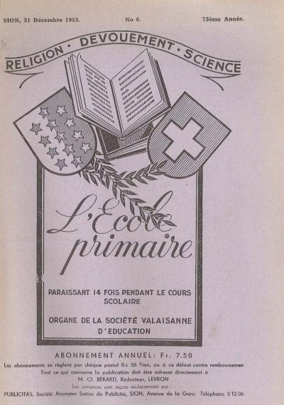 No 06 Ecole primaire 31 dec 1953
