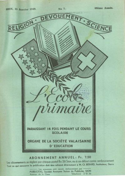 No 07 Ecole primaire 15 jan 1949