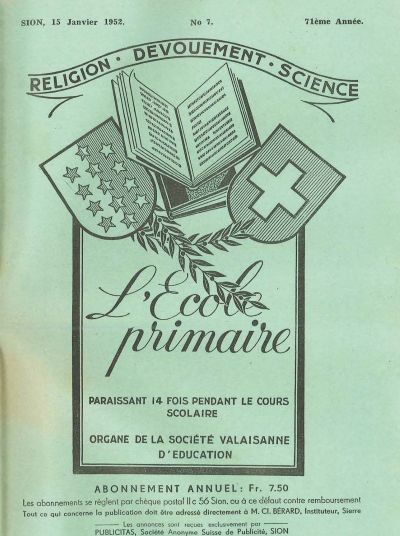 No 07 Ecole primaire 15 jan 1952
