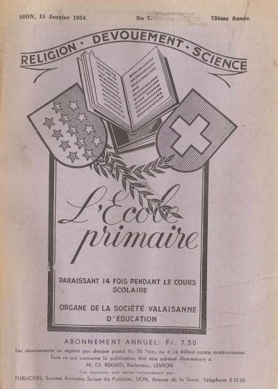 No 07 Ecole primaire 15 jan 1954