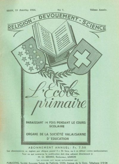 No 07 Ecole primaire 15 jan 1956