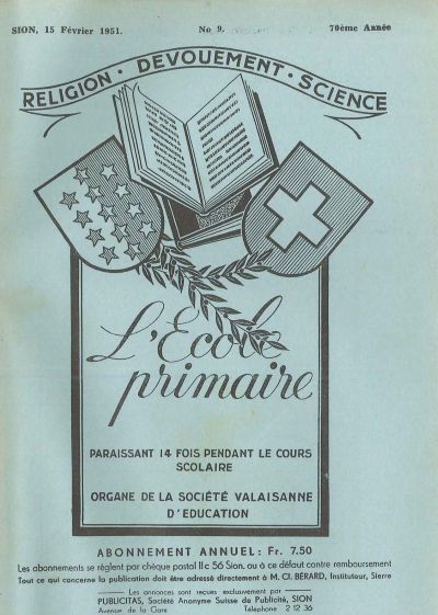 No 09 Ecole primaire 15 fev 1951