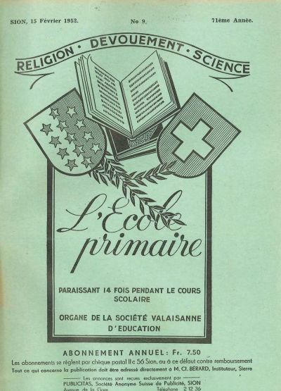 No 09 Ecole primaire 15 fev 1952