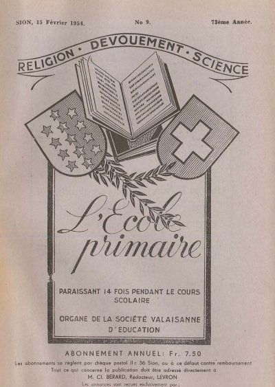 No 09 Ecole primaire 15 fev 1954