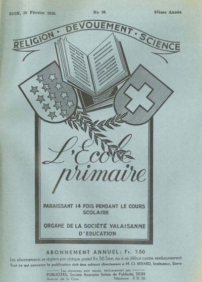 No 10 Ecole primaire 28 fev 1948