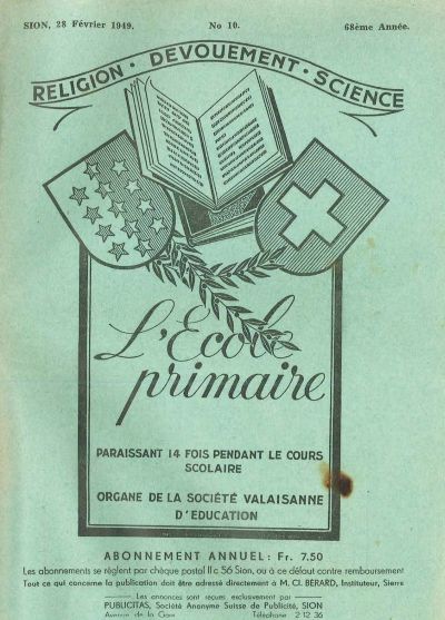 No 10 Ecole primaire 28 fev 1949