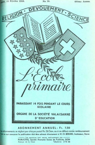 No 10 Ecole primaire 28 fev 1950