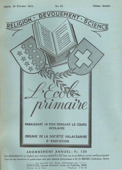 No 10 Ecole primaire 28 fev 1951