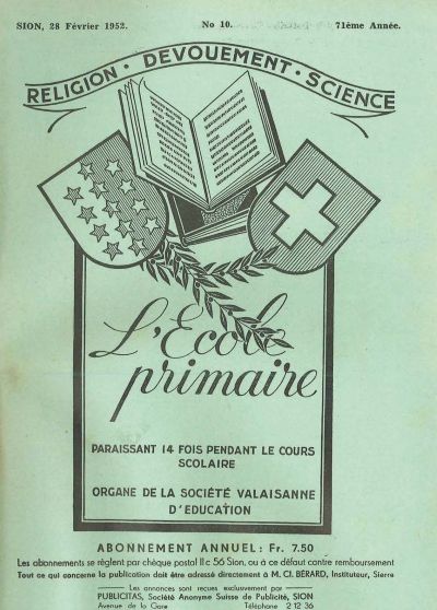 No 10 Ecole primaire 28 fev 1952