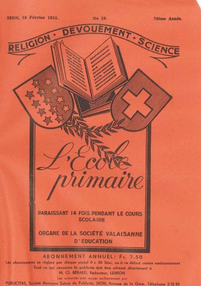 No 10 Ecole primaire 28 fev 1955