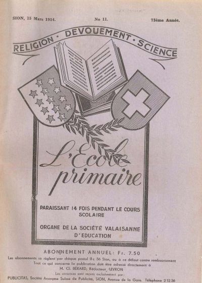 No 11 Ecole primaire 15 mar 1954