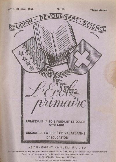 No 12 Ecole primaire 31 mar 1954