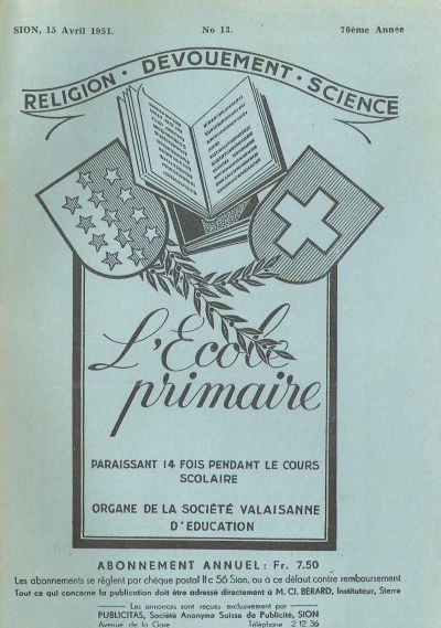 No 13 Ecole primaire 15 avr 1951