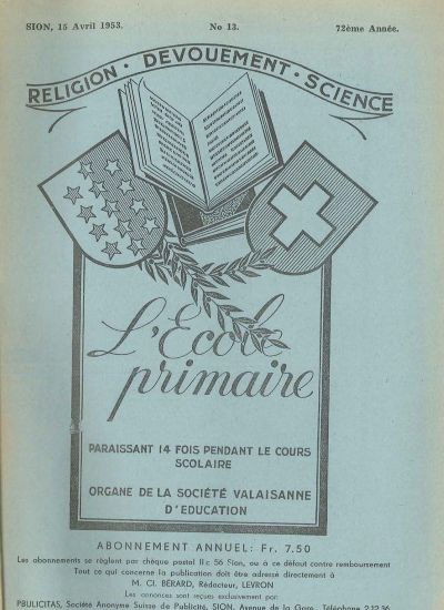 No 13 Ecole primaire 15 avr 1953