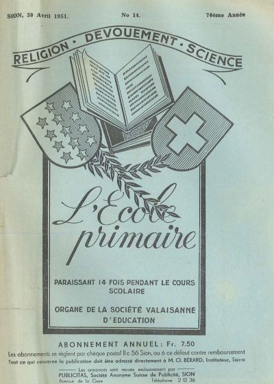 No 14 Ecole primaire 30 avr 1951