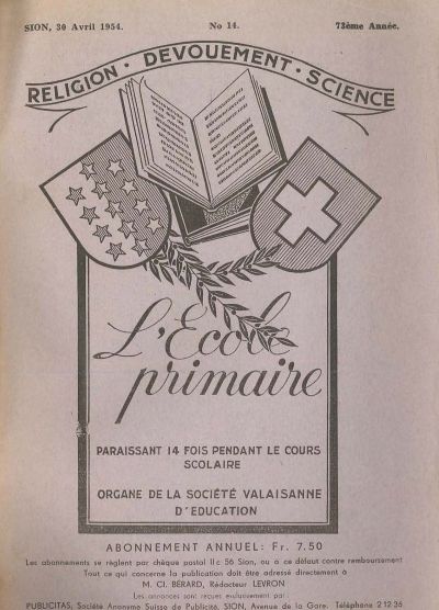 No 14 Ecole primaire 30 avr 1954